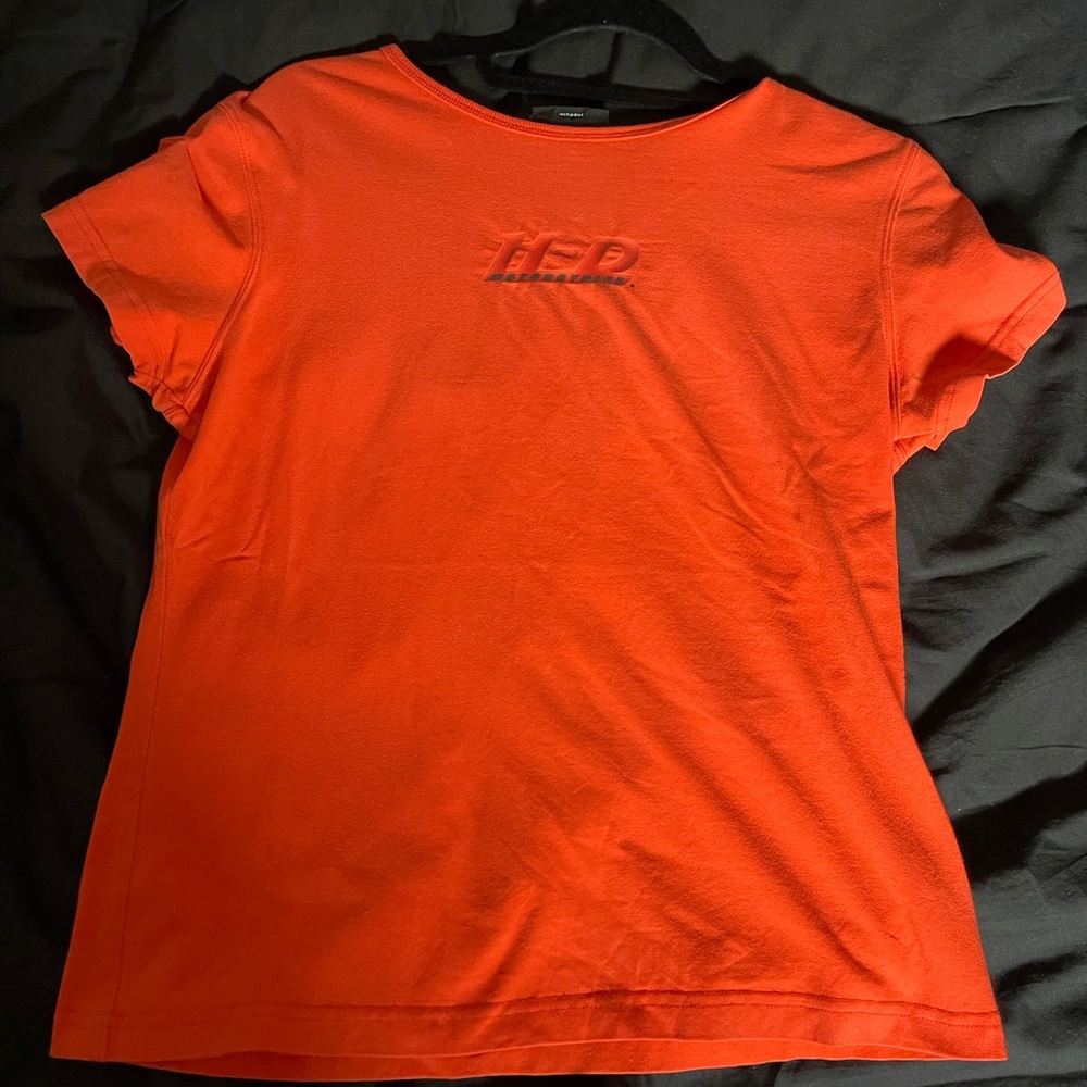Harley Davidson orange t shirt